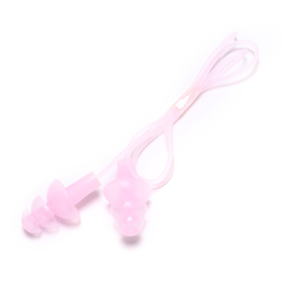 Zachte Siliconen Zwemmen Oordoppen Oordoppen Gear met een Case Box Zwembad Accessoires Water Sport Swim Ear Plug: pink