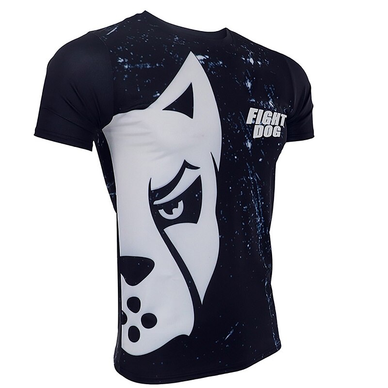 Camiseta deportiva de lucha MMA para hombre, pantalón corto de entrenamiento muscular, manga para correr, artes marciales mixtas, entrenamiento de boxeo tailandés, rebote