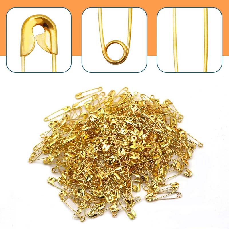 100/50 Uds alfileres de seguridad 19/22/27/32/38/45/55mm alfileres de seguridad de acero niquelados resistentes a la oxidación para manualidades de tela etiqueta colgante de ropa