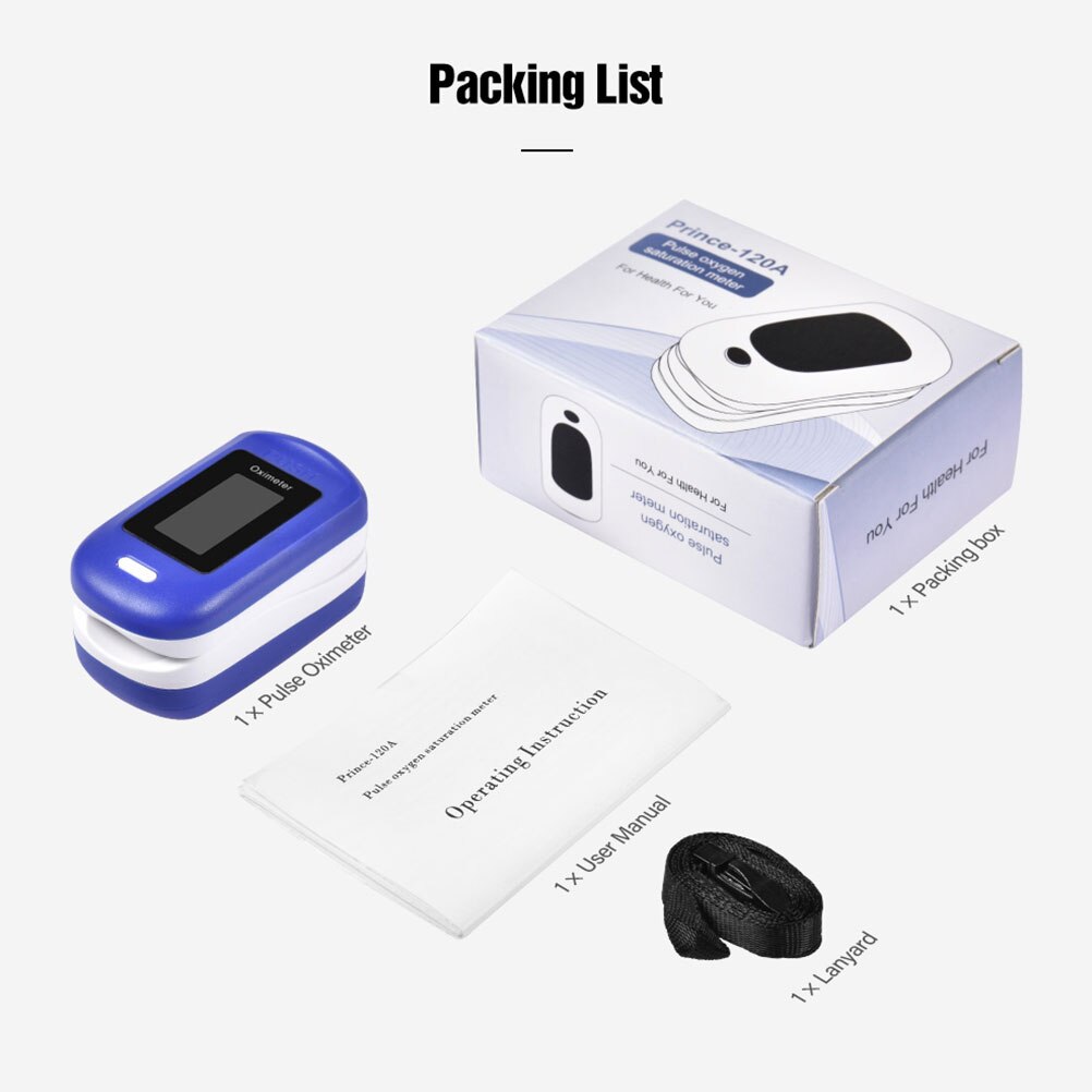 Fingertip Pulse Oximeter Digital Finger Oximeter OLED Pulse Oximeter Display Heart Rate Monitor SPO2 PR Pulsioximetro