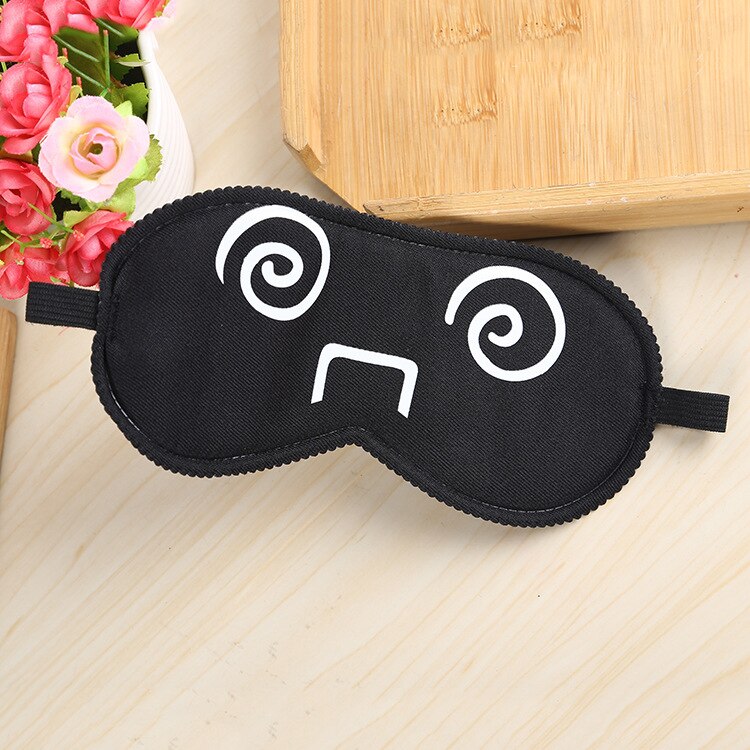 1Pcs Cartton Sleep Mask Black Mask Bandage On Eyes Sleeping Eye Mask Eye Shade Travel Sleep Tools