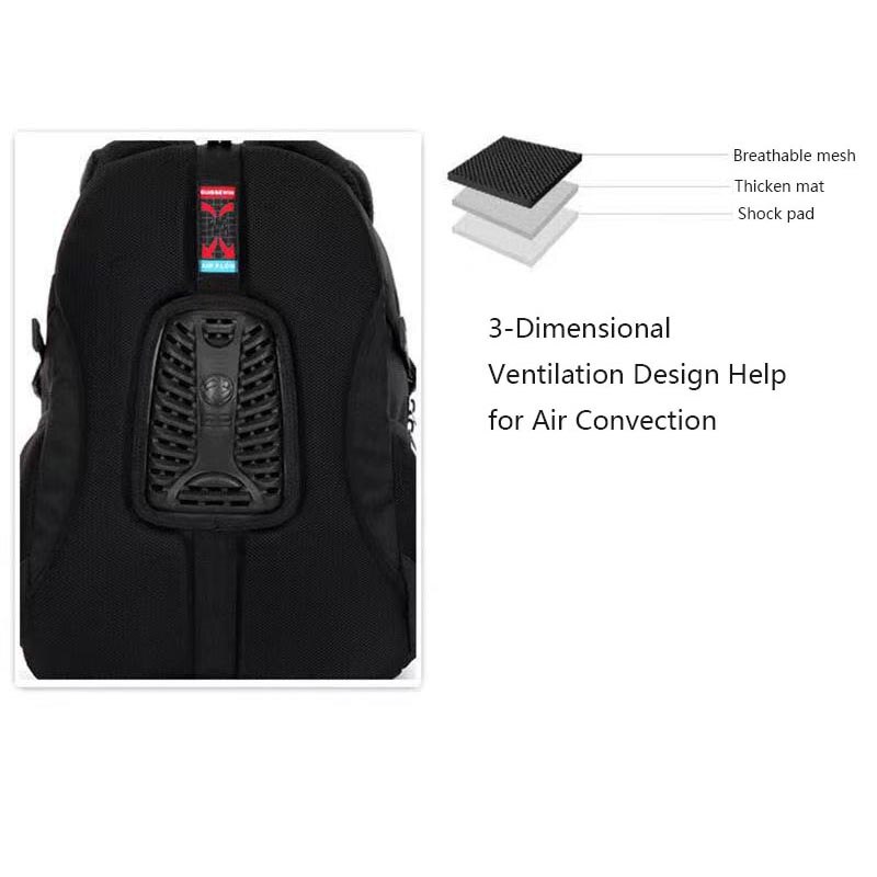 Swiss-Multifunctional 14 Inch Laptop Backpack,Durable 1680D Nylon,Water Resistant,35L Travel bag, College School bag