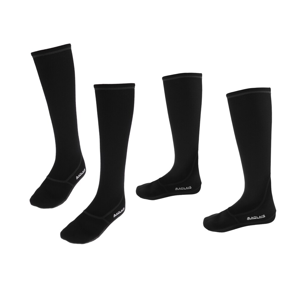 2 Paare 3MM Neopren Tauchen Socken Strümpfe Schnorcheln Stiefel, L &Ampere; M-Schwarz
