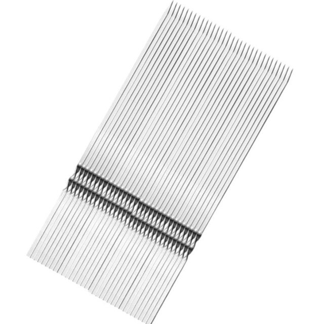 10 st återanvändbara platta rostfria grillspett bbq -nålstick för utomhuspicknick och matlagningsverktyg: Default Title