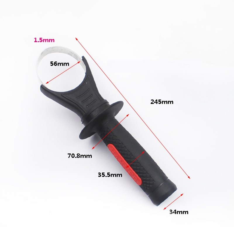 Hammer Drill Handle Plastic Side Front Auxiliary Handle for 26 Tools Drill Replacement Plastic Side Handle