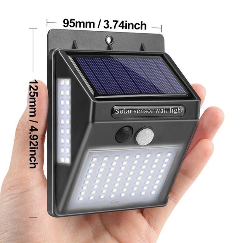 100/144 Led Outdoor Solar Light Motion Sensor Wandlamp Waterdichte Zonne-energie Pathway Licht