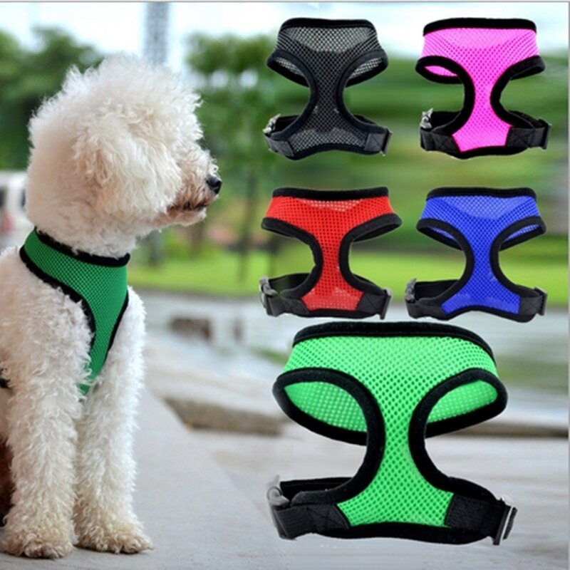 1 Pc Verstelbare Zachte Hond Accessoires Nylon Mesh Vest Kraag Leiband Hond Puppy Kraag Kat Hond Borstband Leashhot