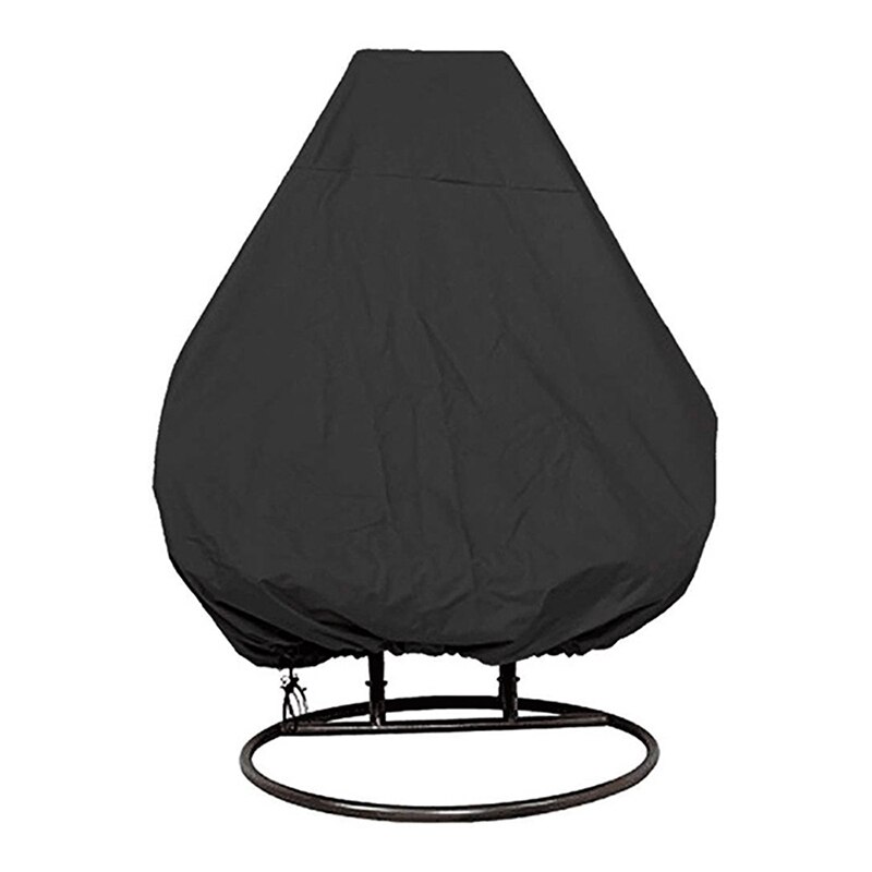 Outdoor Hanging Hammock Swing Chair Stand Seat Cover Patio Garden Chair Cover Waterproof Leisure Swing Chair Protactor Cover: Black String / Double Chair