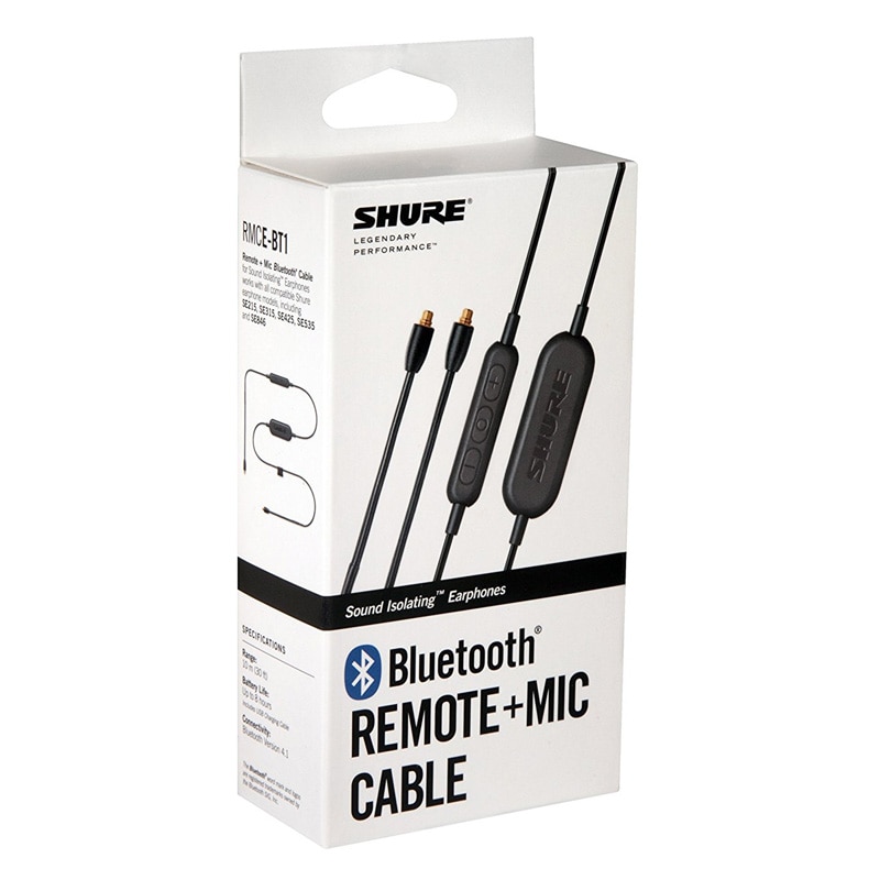 RMCE-BT1 Bluetooth Enabled Accessory Cable with Remote + Mic FOR SHURE SE215 SE315 SE425 SE535 SE846