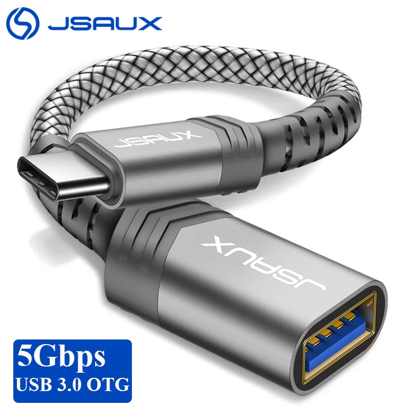 Jsaux OTG Type C Cable USB C Male to USB 3.0 A Female Cable USB C to USB Adapter for MacBook Pro Samsung S9 Huawei P30 P20 Lite