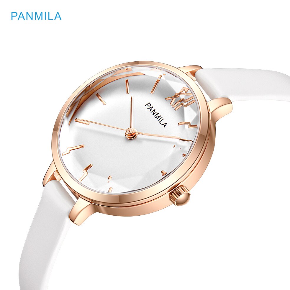 Klassiske hvide dameure enkel stor urskive quartz ur dame læder vandtæt kjole armbåndsur ur relogio feminino