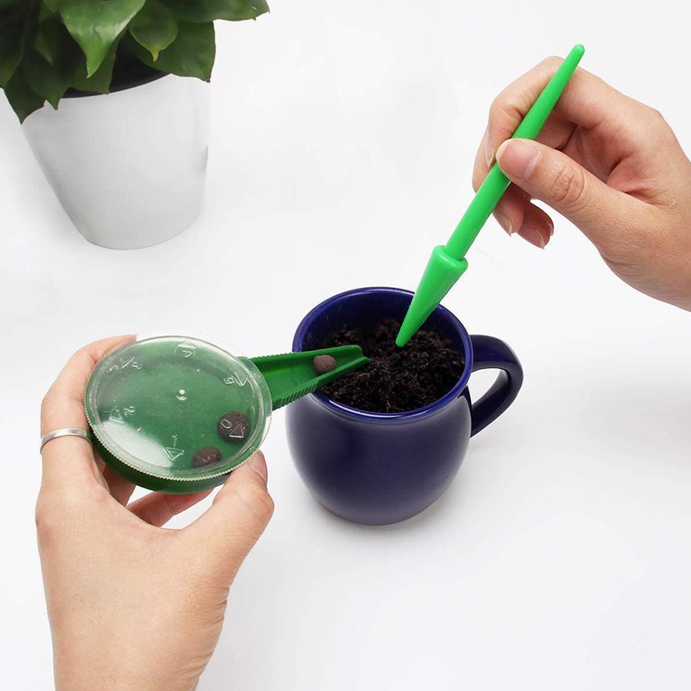 4/6 Pcs Mini Garden Manual Planter Handheld Seeding Dispenser Tool Adjustable For Flower Vegetable Seeding Transplanting Diggin