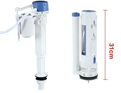 Valve de remplissage de toilette universelle, valve d'entrée et de sortie, pompe, raccords de réservoir d'eau, ensemble de boutons de toilette, accessoires de bain: 7Vales 31 button