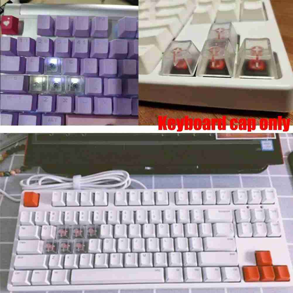 Teclas ABS transparentes para teclado mecánico, teclas con retroiluminación mate para CHERRY Gateron, 10 piezas