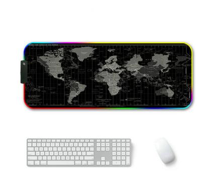 Grand tapis de souris RGB lumineux 7 couleurs LED, parfait pour PC de bureau, ordinateur portable, jeu Gamer: 800x300x3mm D