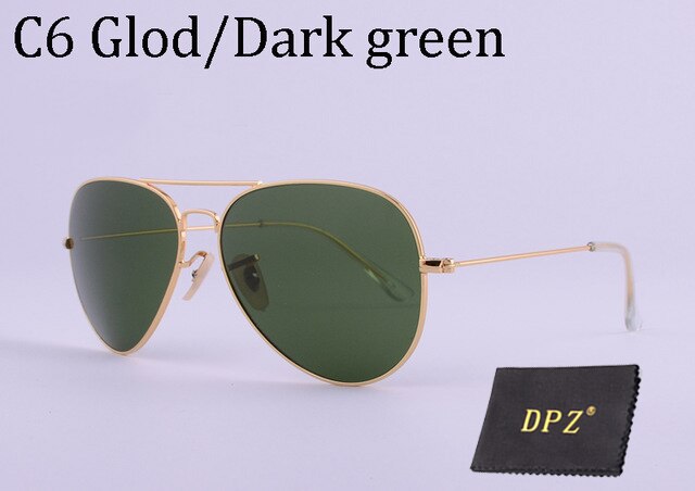 DPZ Glass lenses Gradient women sunglasses men 58mm 3025 Mirror G15 Gafas rayeds Brand sun glasses UV400: C6 no package
