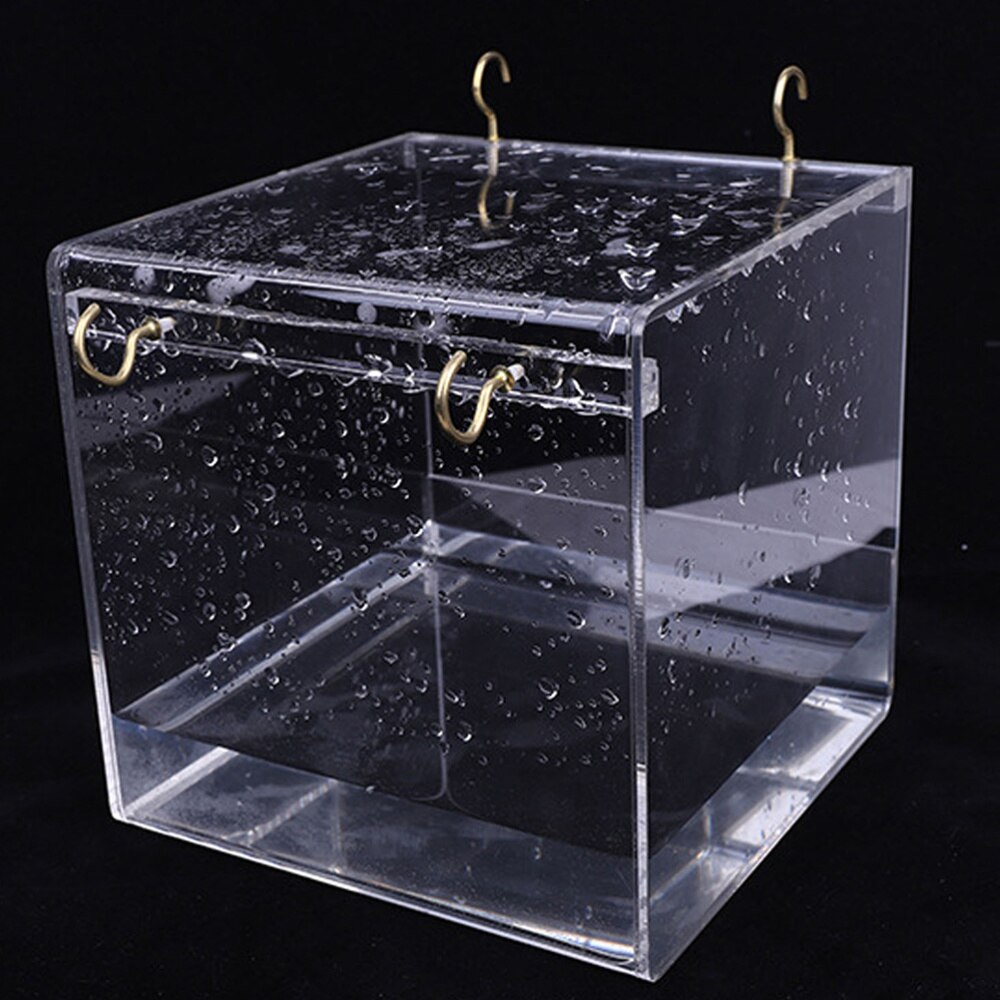 Caged Bird Bath Multi Cage Bird Bath Covered for Small Brids Canary Budgies Parrot (Size)