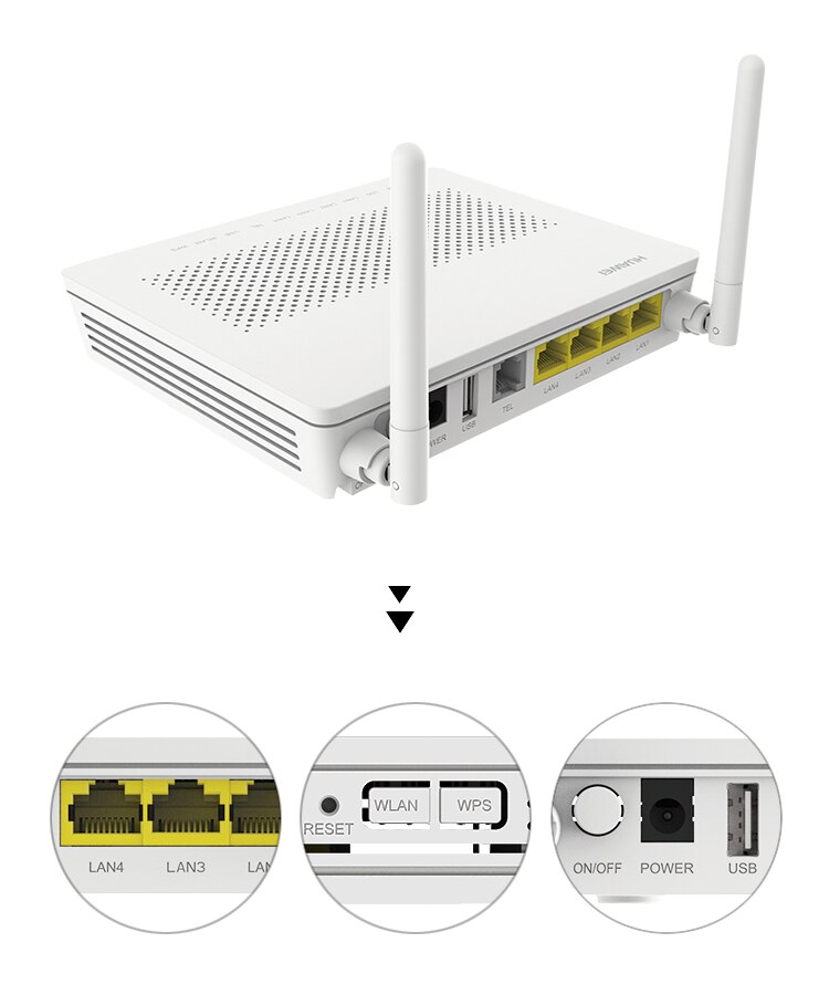 Hg8546m kuituoptiset laitteet 1ge+3fe+1 tel+wifi gpon wifi reititin triple play ont ftth huaiwei modeemi gpon onu