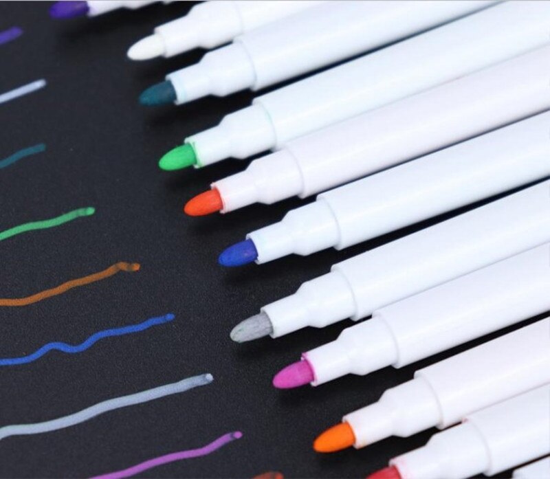 1Set Water-soluble Liquid Chalk Children's Drawing Pen Non-dust Board Chalk Marker Office School Supplies