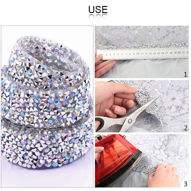 1 Yard/Lot Breedte 15 M Vele Kleuren Steentjes Banding Kristal Zilveren Steentjes Trim Banding Riem Rhinestones Trimmen Diy b3838