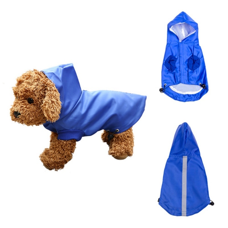 Lille kæledyr hund hættetrøje jakke regnfrakke vandtæt tøj slicker jumpsuit tøj hundetøj til små hunde regnfrakker