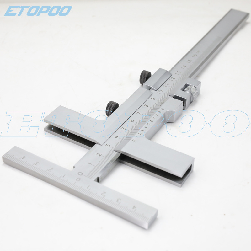 Pied à coulisse de marquage en T, à pied avec réglage fin/marquage en T avec ajustement fin/jauge de marquage en T, 0 à 160mm