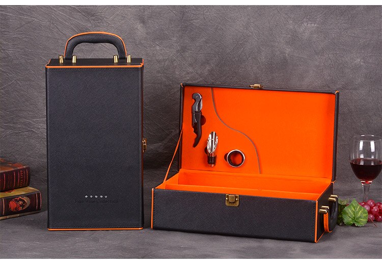 Hoogwaardige Rode Wijn Cadeau Verpakking Doos Enkele Fles Met Cocktail Set Wijn Set Beste Cadeau Pakket Kerst Decoratie: B