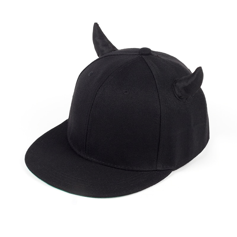 Unisex horn snapback baseball cap hat justerbar bomuld hip hop snapback hatte kasketter udendørs