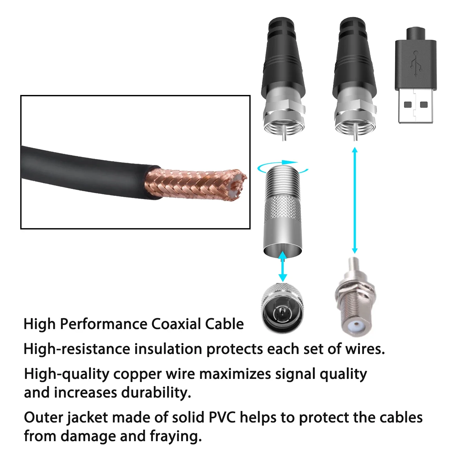 Antena de TV interior plana 4K, amplificador aéreo Digital HD para interiores, antena HDTV de 3600 millas, captura de señal de refuerzo alta para TV universal