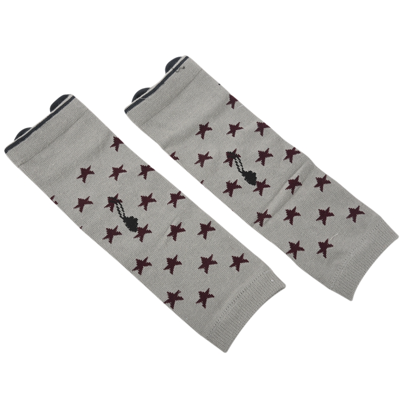 1 paar Cartoon Weiche Baumwolle Baby Kinder Winter Beinlinge Socken Kind Knie Pads grau