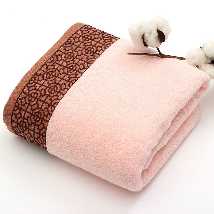 Ensemble de serviettes de bain en coton épais et absorbant, grande serviette de visage imprimée de style européen, 3 pièces, haut de gamme, offre spéciale: Three-piece suit B