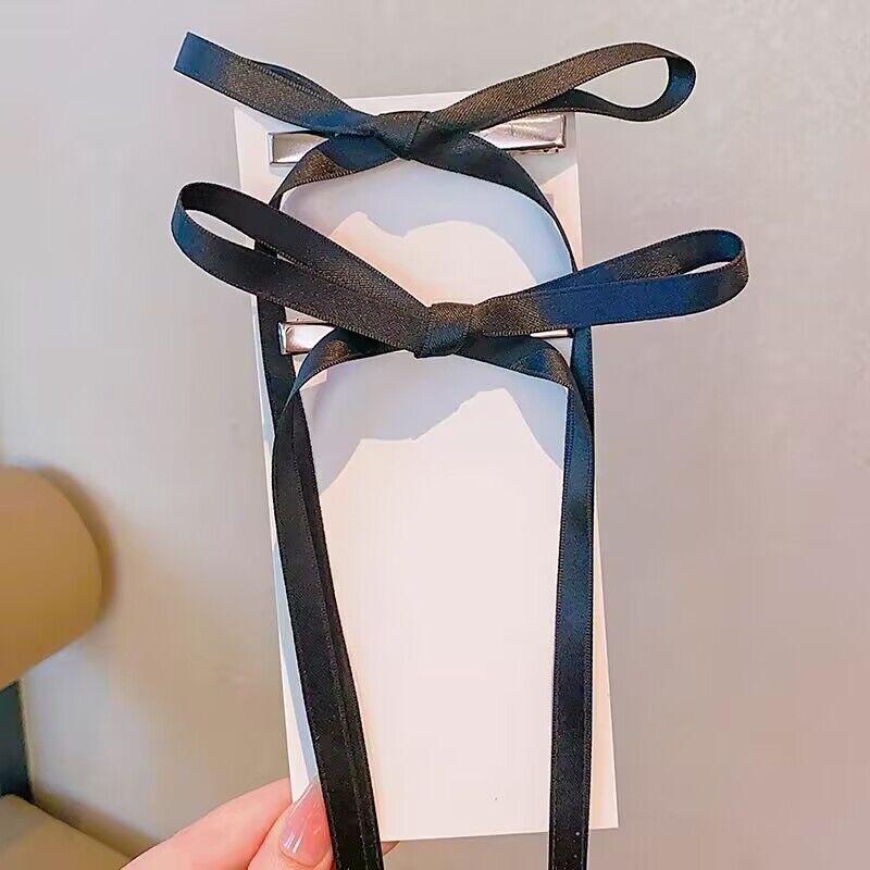 Cinta con lazo para el pelo de colores coreanos, pinzas para el pelo con lazo a la , horquillas con Clip LATERAL, diadema para mujer, accesorios para el cabello: YELLOW