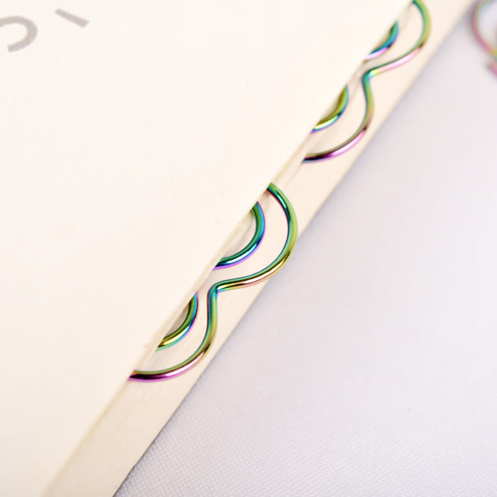 Juego de 12 Clips de papel en forma de Corazón Arco Iris, marcapáginas, herramientas de planificador, Scrapbooking, Clip de notas, carpeta de Metal, Paperclip
