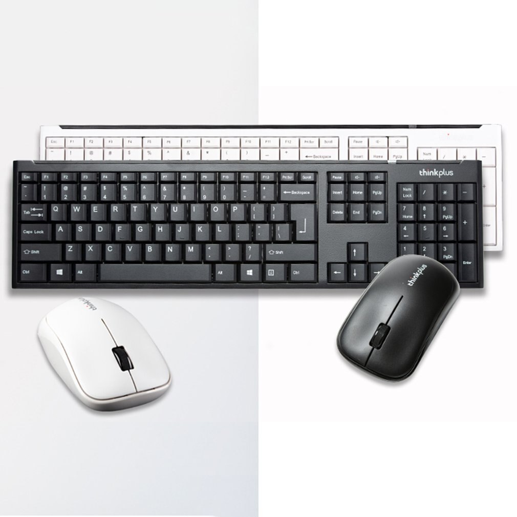 Lenovo Thinkplus Wireless Mouse and Keyboard Set Keyboard and Mouse Computer Business Office Ultra-Thin USB Interface EC200
