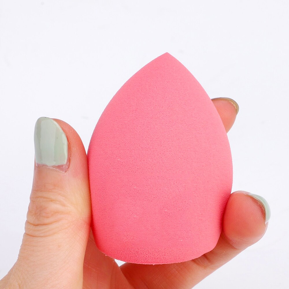 1pc Gradient Peach Makeup Sponge Foundation Cosmetic Puff Powder Smooth Beauty Marbling Blender Water Shape Tool: Rose