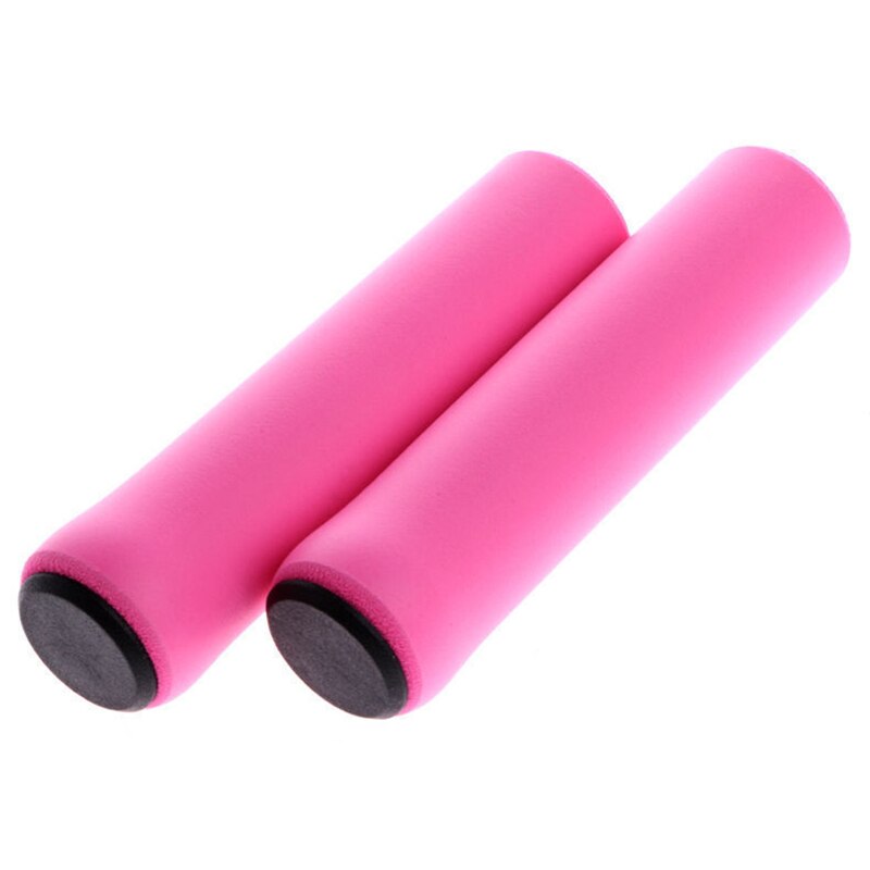 1Pair Silicone Cycling Bicycle Grips Outdoor MTB Mountain Bike Handlebar Grips Cover Anti-slip Strong Support Grips Bike Part: pink