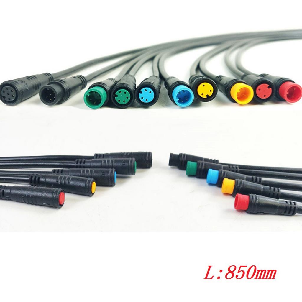 Electric Bike Sensor Extension Cable 2/3/5/6 Pin Ebike Male to Female Cable Wire 90-95cm Expand Gear Sensor Thumb Throttle Cable