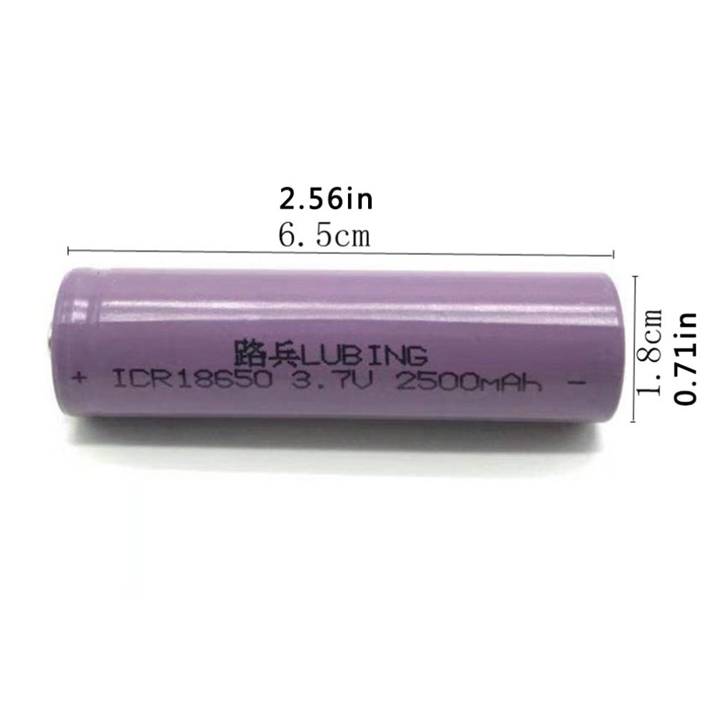 18650 lithium battery 3.7V pointed lithium battery 2500mah high capacity bright flashlight rechargeable battery