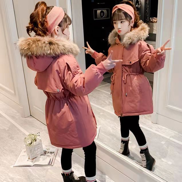 Jacke Für Mädchen Reißverschluss Lange Dicken Mantel Für Mädchen Winter Parkas Oberbekleidung Kleidung 10 12 6-15 Jahre freundlicher der Mit Kapuze Baumwolle