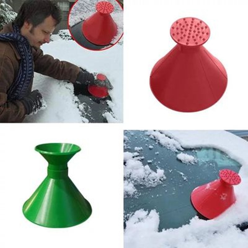 Grattoir de glace de pare-brise rond de grattoir de ConeMagic magique, grattoir de neige de pare-brise de voiture outil magique de déneigement Windshiel en forme de cône