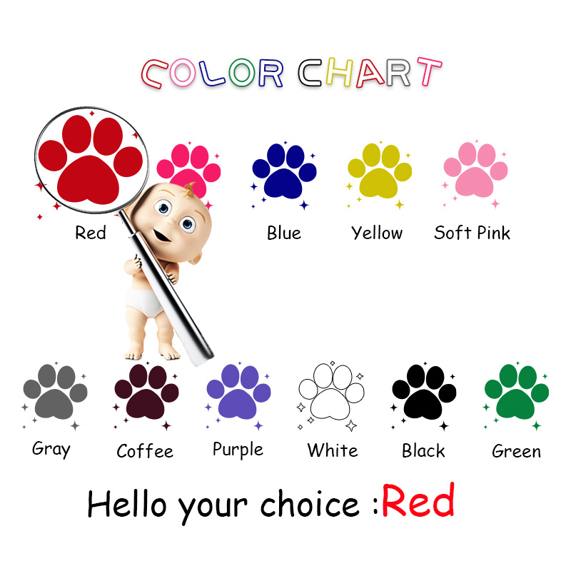 Gør-det-selv hundeindretning soveværelse aftagelige vinyldecals wallstickers pvc wallstickers kunst vægmaleri klistermærker dekorativt klistermærke vandtæt: Rød