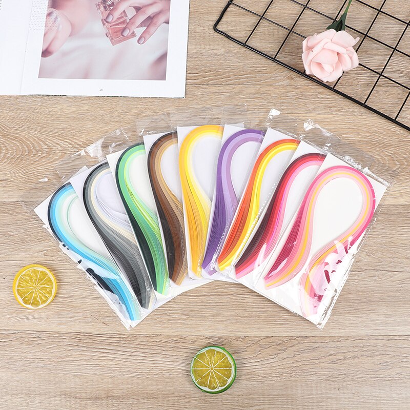 100Pcs/set Paper Quilling Strips Set 3mm 39cm Paper For Craft DIY Quilling Tool Mixed Color Scrapbooking Stripes Paper
