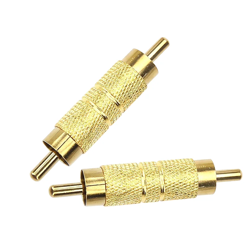 Durcheinander RCA Inline Koppler Stecker auf Stecker Vergoldeter Stecker A/V Adapter M/M Stecker RCA Schreiner für CCTV Kamera