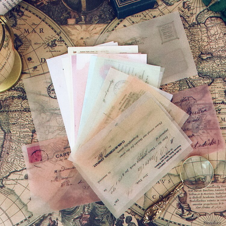 ZFPARTY Jahrgang Pergament Papier Hintergrund für Scrapbooking Glücklich Planer/Karte, Der/Journaling Projekt
