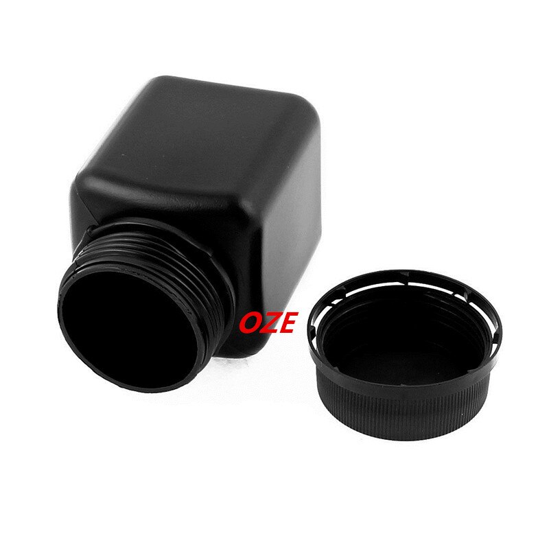 10 st 60ml plast rund kemiprov med bred mun, förseglad reagensflaska svart