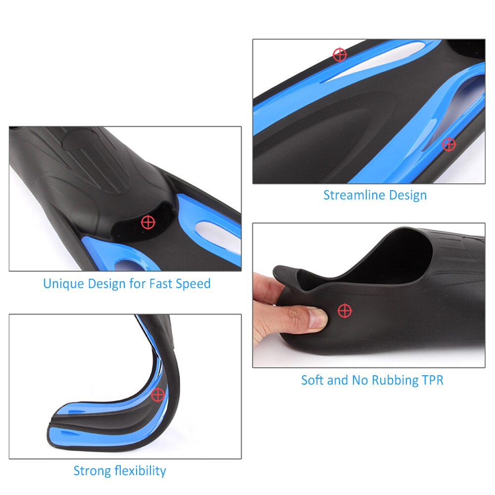 Snorkelbril, flippersset, duikmaskerset, snorkelbril, zwemvinnen, adembuis, uitrustingspakket