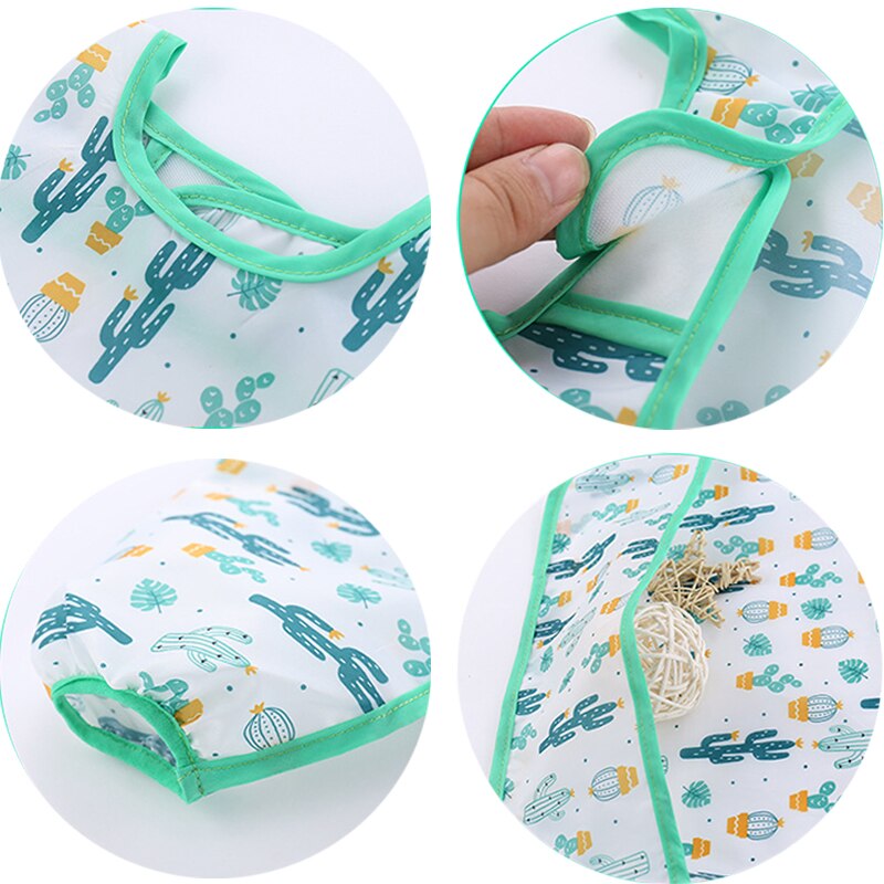 Slabbers Burp Doek Kwijlen Bib Peuter Lange Mouw Eten Waterdicht Art Kiel Voeden Bib Schort Pocket Fit 0-3 Jaar Care