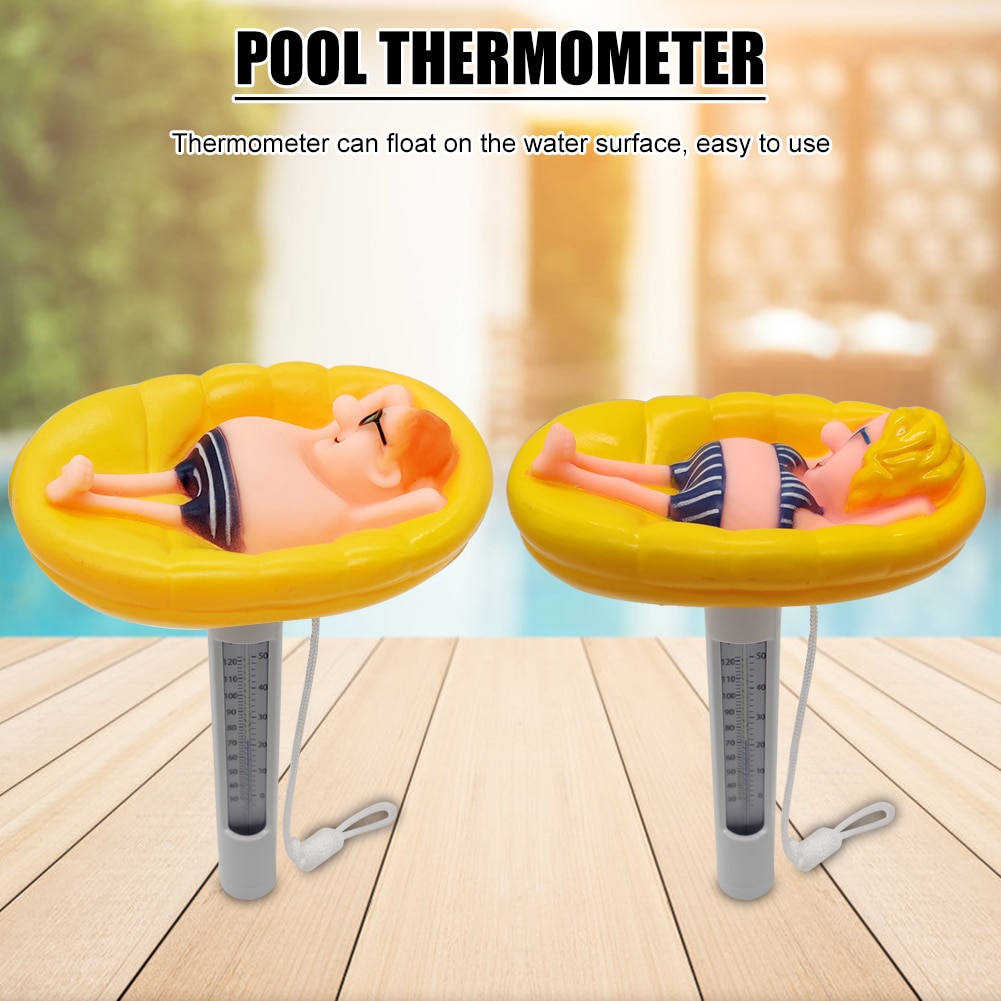 Portable ABS Plastic Swimming Pool Floating Thermometer Bathtub SPA Tub Fish Ponds Water Temperature Measuring Meter