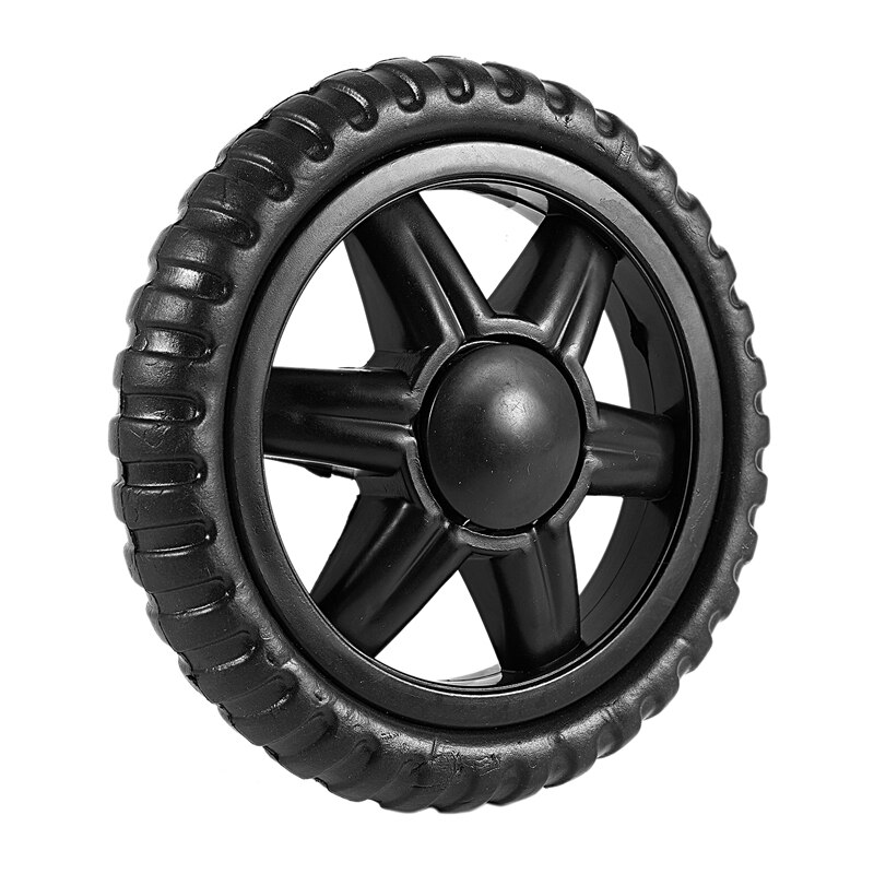 Rubber Wiel Travelling Bagage Winkelwagen-Zwart (2 Stuks)