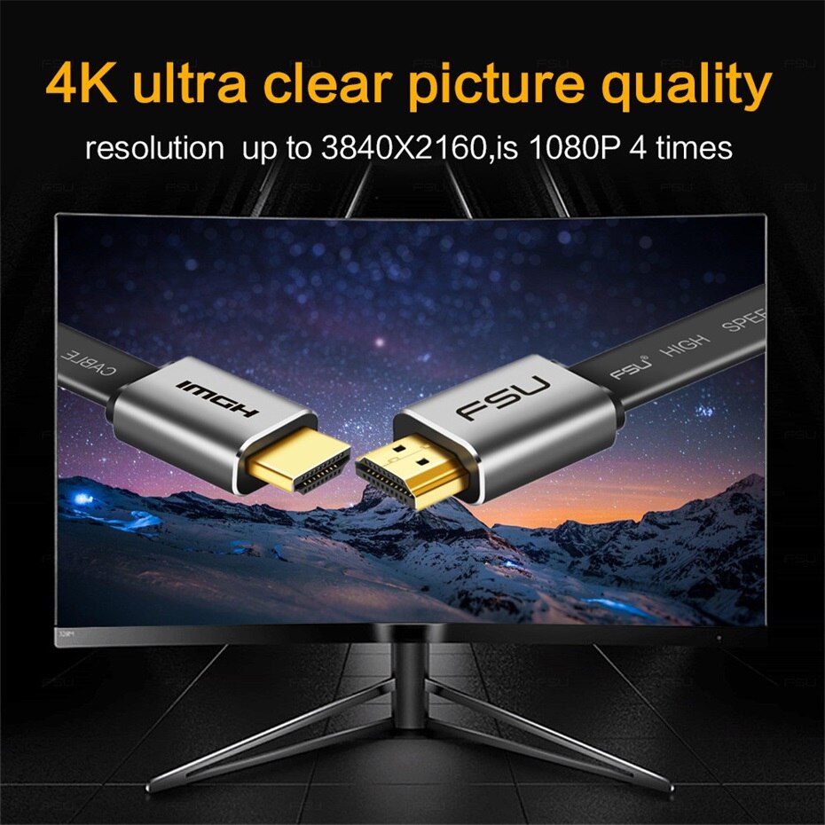 4K 60Hz HDMI To HDMI Cable High Speed 2.0 Gold Pla... – Grandado